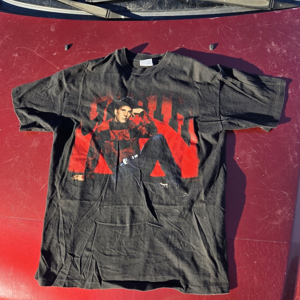 Vintage Garth Brooks 1993 In Pieces Concert Tour T Shirt Size L Black